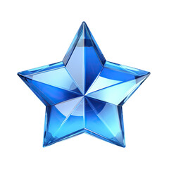 Wall Mural - blue digital star cut out