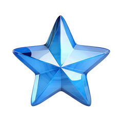 Wall Mural - blue digital star cut out