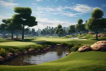 Wall Mural - A luxury golf course