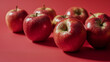 red apples on a black background