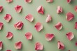 © Breezze - Elegant pattern of pink rose petals against a soothing green backdrop, a symbol of delicate beauty