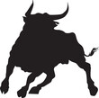Vector silhouette of a huge bull