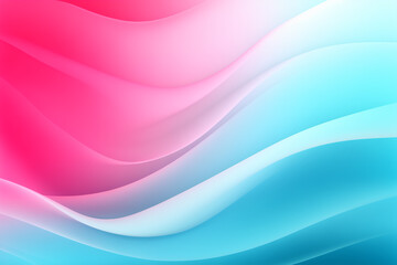 Wall Mural - turquoise pink abstract wavy color unique background, gradient blend, bright colored