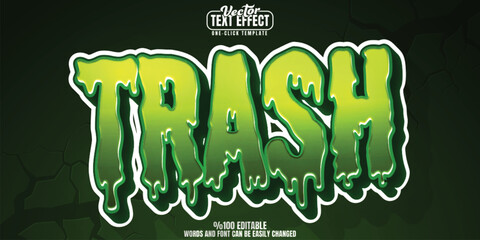 Wall Mural - trash editable text effect, customizable stinky and smell 3d font style