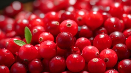 Wall Mural - red cherries close up