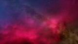 Fototapeta  - red-violet nebula in outer space, horsehead nebula, unusual colorful nebula in a distant galaxy, red nebula 3d render
