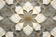 Elegant Islamic pattern in gold and white for Mawlid festivities