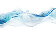 Digital Aqua Wave on Pure White Background