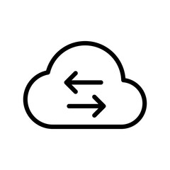 Poster - cloud arrows transfer icon, exchange arrow icons - Swap icon with two arrows