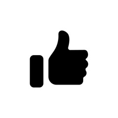 Poster - Like icon button. Thumb up icon sign. Flat style. Social media notification icons