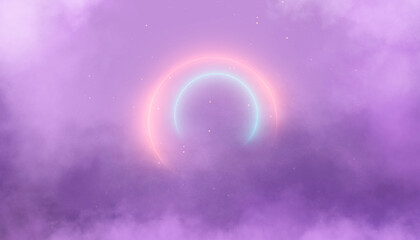 Wall Mural - abstract neon background, light effect.
