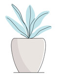 Fototapeta  - Roślina w doniczce rysunek