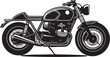 © BABBAN - Sleek Heritage Black Cafe Racer Symbolism Vintage Elegance Vector Black Cafe Racer Emblem