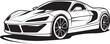 © BABBAN - Racing Vanguard Concept Sports Car Iconic Precision Futuristic Velocity Black Vector Sports Car Emblematic Identity