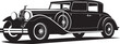 © BABBAN - Timeless Icon Vintage Car Black Emblematic Identity Antique Velocity Black Vector Vintage Car Emblem