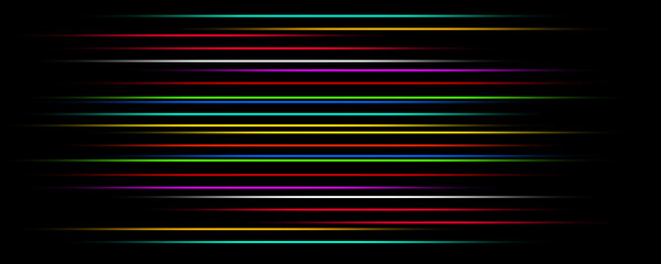 Wall Mural - Abstract light trails on the dark background