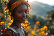 © Gonzalo - Young african woman smiling at sunset