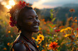 © Gonzalo - Young african woman smiling at sunset