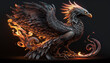 Fantasy glowing phoenix