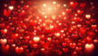 Valentines day background with glowing hearts. Generative ai.