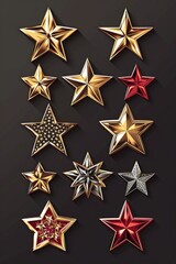 Poster - A table with a bunch of stars. Can be used for various creative projects