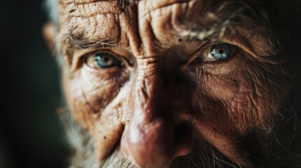 Canvas Print - A detailed close-up of a person showcasing their long beard. Suitable for various applications