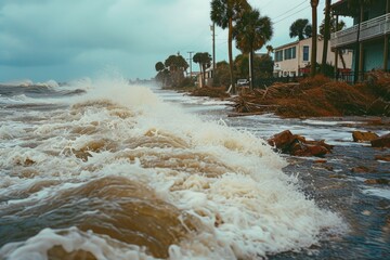 Aufkleber - A picture of a body of water with rocks. Can be used for various projects