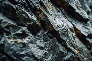 Poster - A detailed close-up image of a rock covered in vibrant green moss. Perfect for nature-themed designs and backgrounds