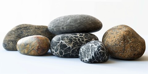 Poster - A pile of rocks stacked on top of each other. Perfect for nature and outdoor-themed designs