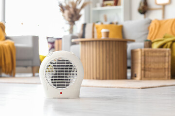 Poster - Electric fan heater on floor in living room