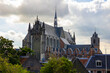 Cityscape skyline of the Hooglandse kerk (church) in Leiden. Netherlands