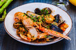 Seafood platter. Langoustine, vongole, shrimps, prawns, clams, mussels, scallop