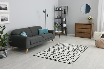 Wall Mural - Stylish room with beautiful rug and furniture. Interior design