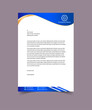 Professional corporate company business colorful letterhead template design with a4 size stationary item modern letterhead.