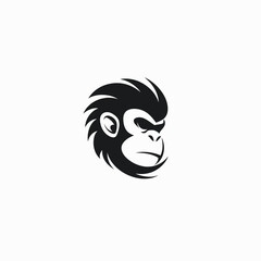 Wall Mural - Chimpanzee logo design vector template. Monkey logo design.