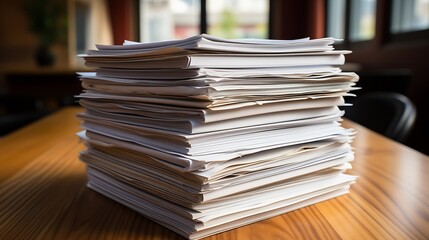 Poster - Stack of white papers : Generative AI
