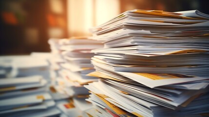 Poster - Stacks of paper : Generative AI
