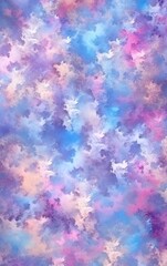 Poster - tie dye sky seamless pattern : generative ai