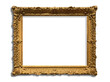 Ornate empty golden frame