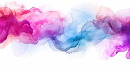 Leinwandbilder - close up of water color strokes painting on white background : Generative AI