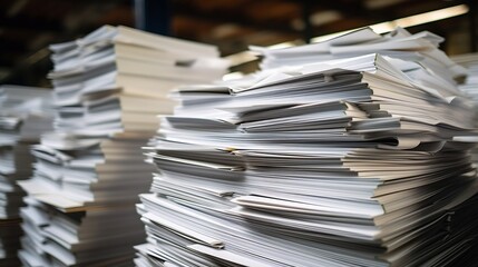 Poster - Stacks of paper : Generative AI