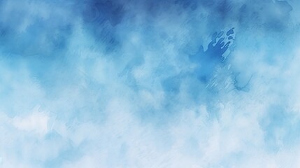 Leinwandbilder - Blue watercolor abstract hand painted background : Generative AI
