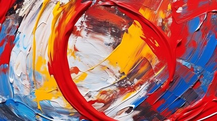 Leinwandbilder - Abstract acrylic paint in oil : Generative AI