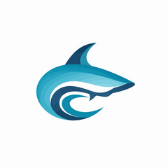 Wall Mural - Shark logo design template. Creative shark icon. Vector illustration
