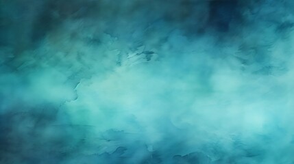 Aufkleber - Hand painted watercolor background. Black blue green abstract art background. Dark turquiose aquarelle background with copy space for design. : Generative AI