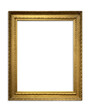Isolated vertical golden frame. Elegant style