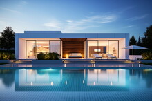 Modern House Exterior With Pool