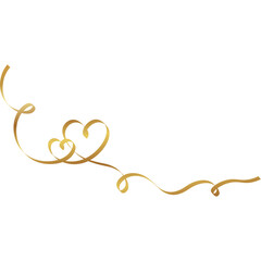 Wall Mural - valentines day line art gold