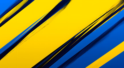 Wall Mural - A yellow and blue striped background with a blue and yellow stripe