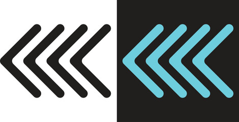 Poster - Line art. Left arrow.

